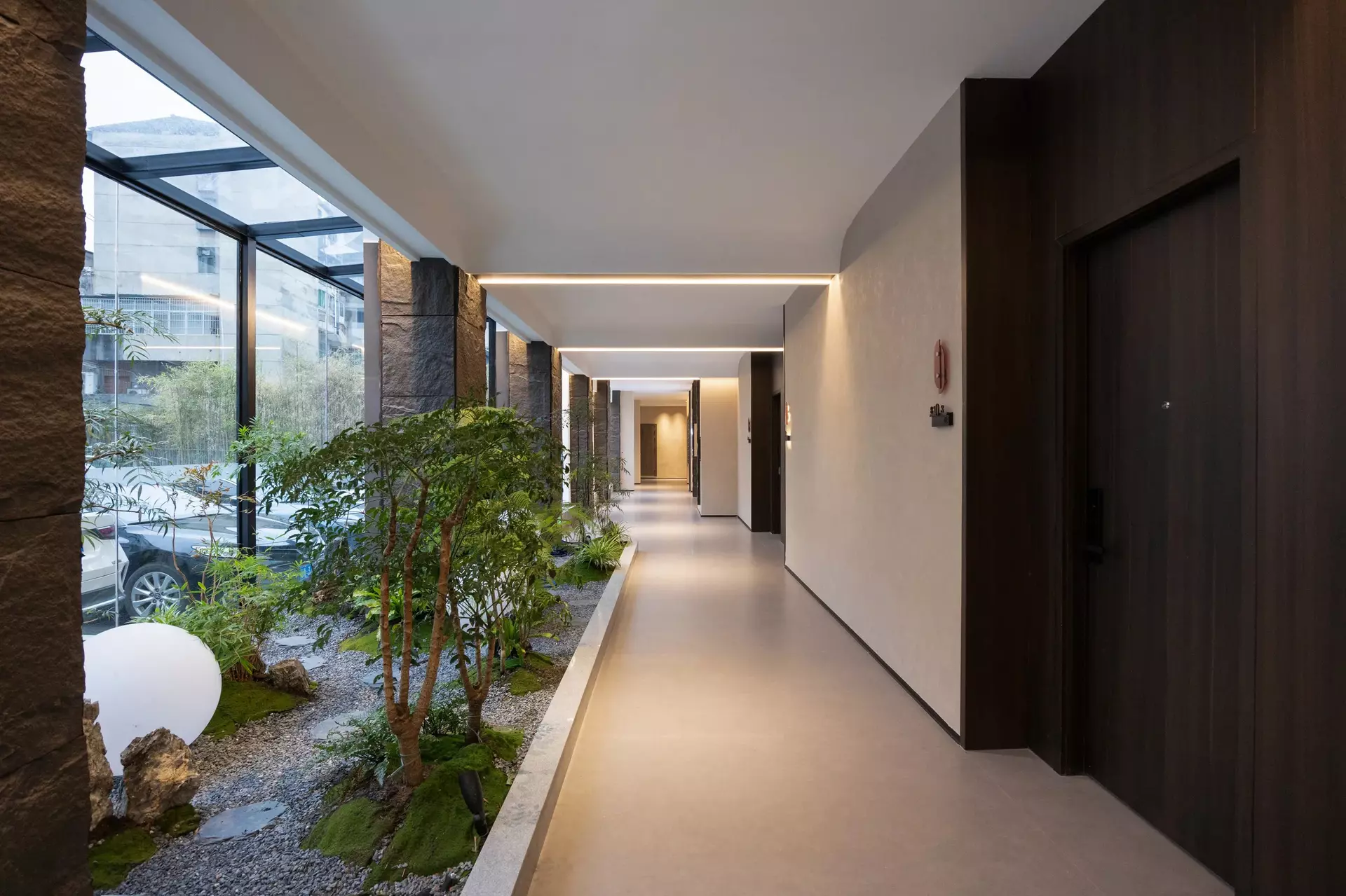 Bespoke timber wall systems and book-matched wood veneers by Hopeful Furniture